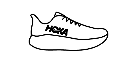 Hoka shoe icon drawing